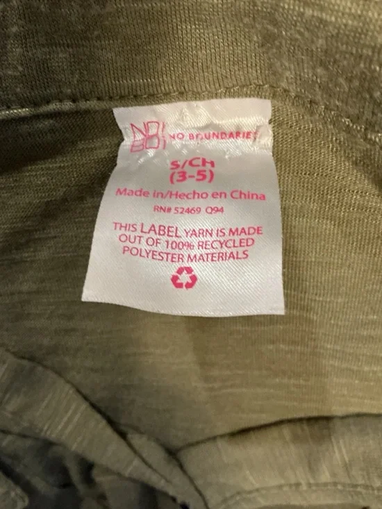 Tie-Front Short Sleeve Button Shirt - Olive Green - Picture 3 of 3